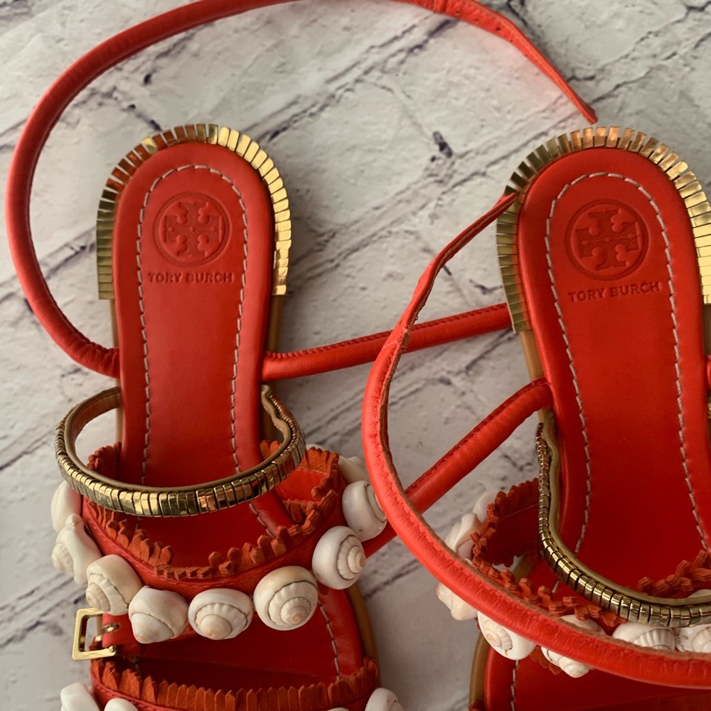 NWOT Tory Burch Sinclair Seashell Sandals - Picture 7 of 8